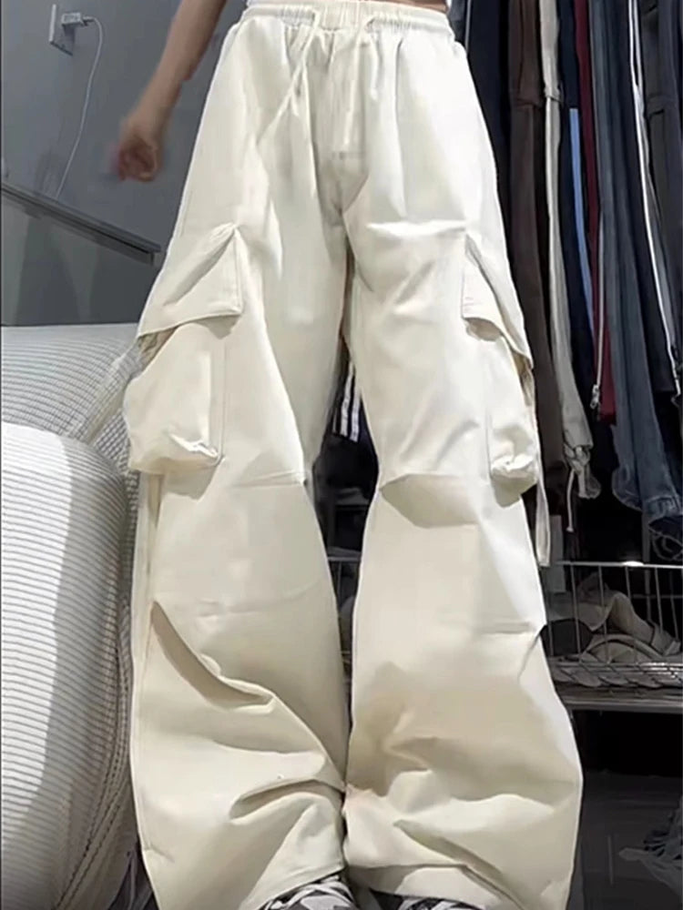 Women’s Y2K Cargo Pants – High & Low Waist Baggy Streetwear