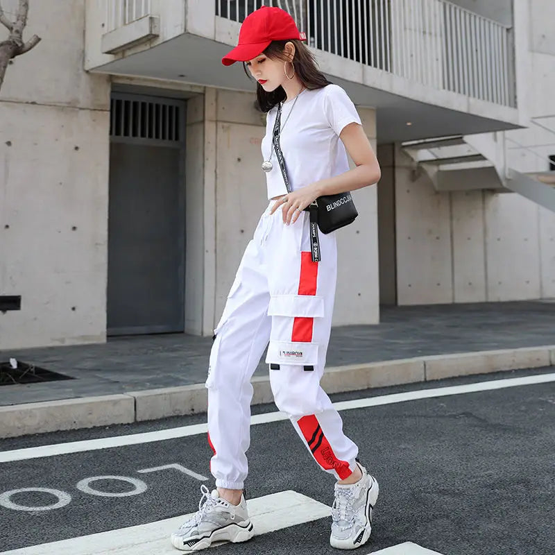 Women's Black Cargo Joggers – Casual Streetwear & Dance Pants