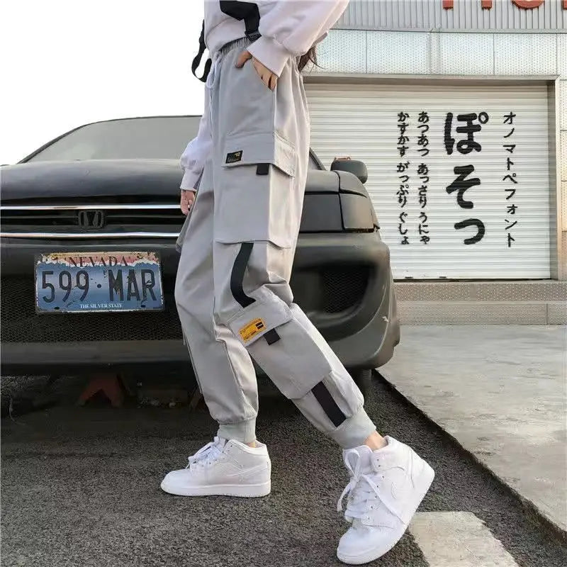 Women’s Hip Hop Cargo Joggers – Casual Streetwear Sweatpants