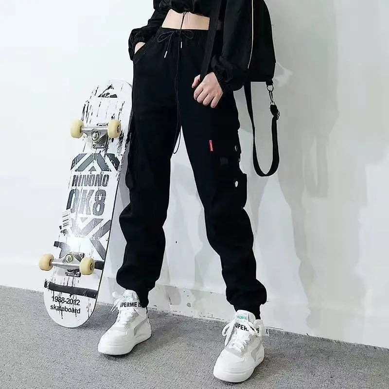 Women’s Hip Hop Cargo Joggers – Casual Streetwear Sweatpants