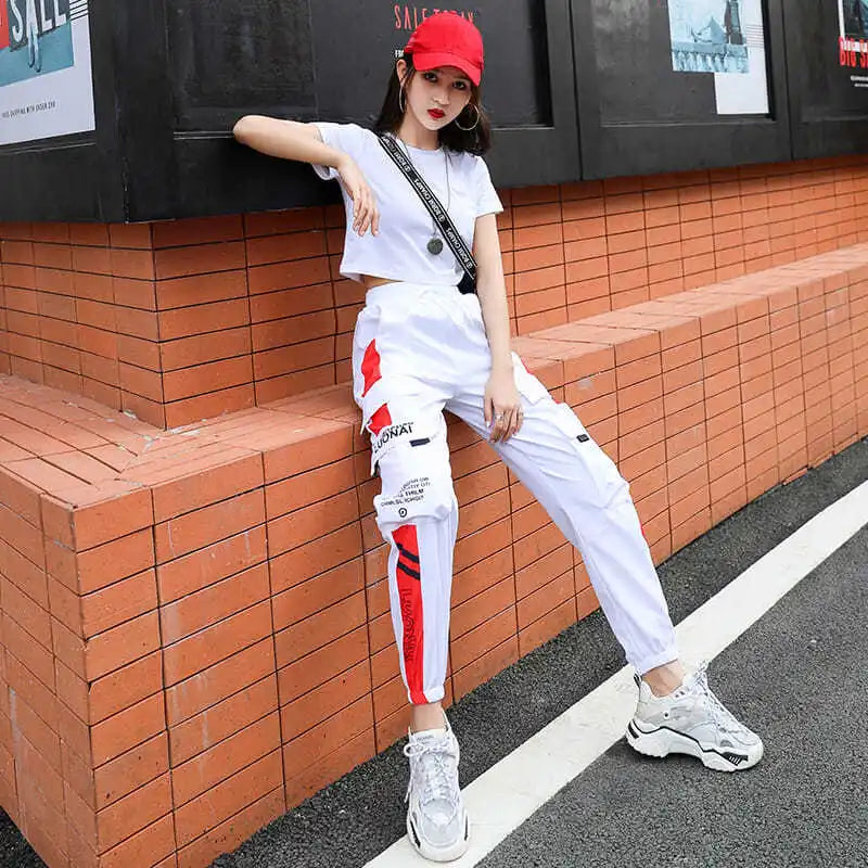 Women's Black Cargo Joggers – Casual Streetwear & Dance Pants