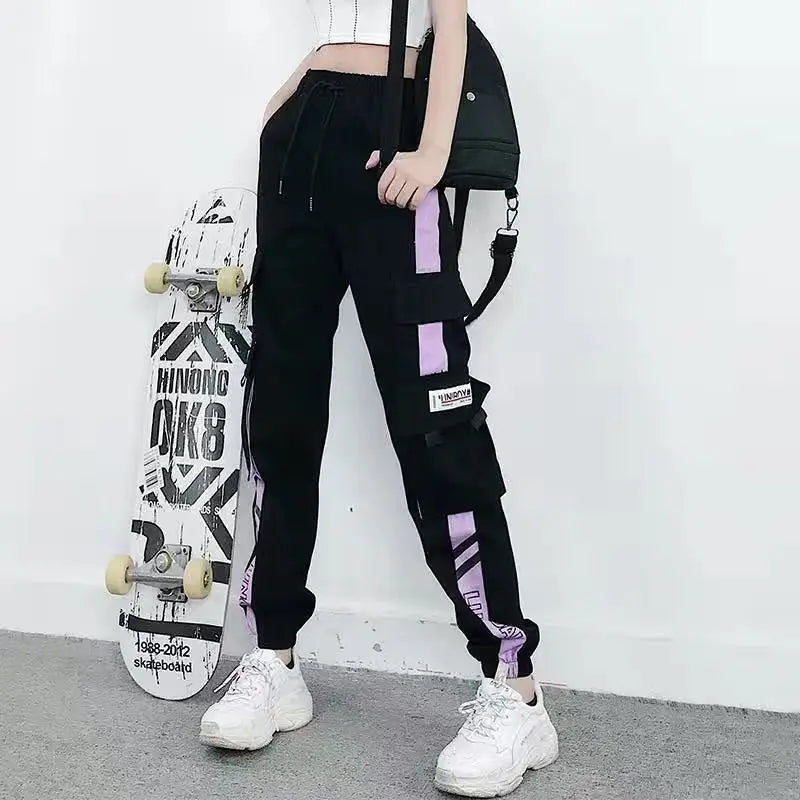 Women’s Hip Hop Cargo Joggers – Casual Streetwear Sweatpants