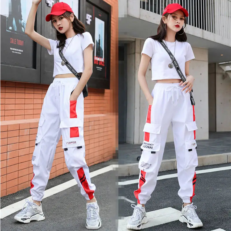 Women's Black Cargo Joggers – Casual Streetwear & Dance Pants