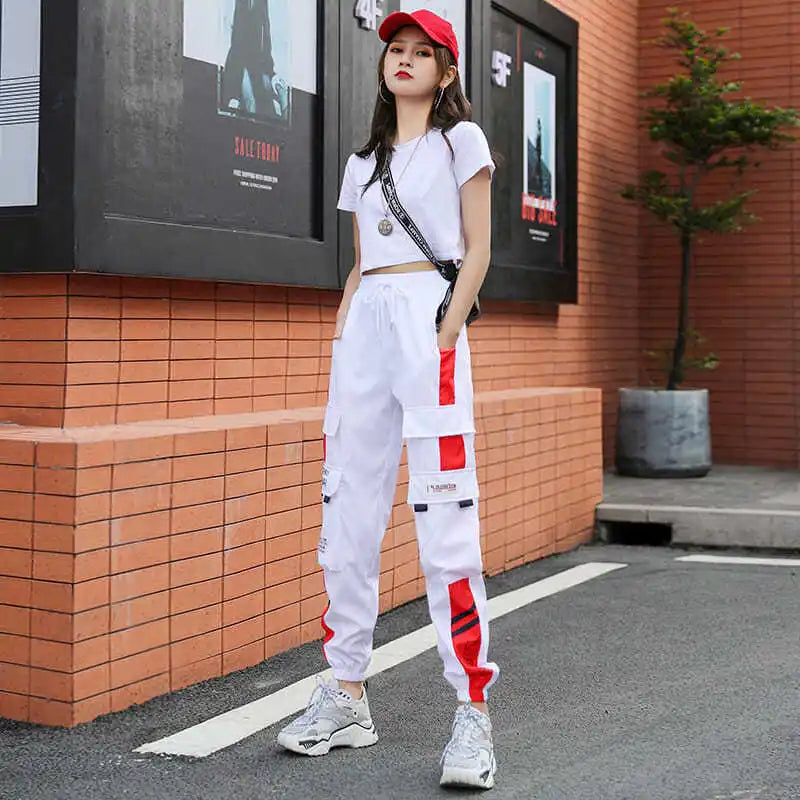 Women's Black Cargo Joggers – Casual Streetwear & Dance Pants