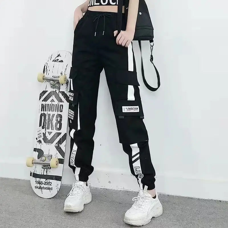 Women’s Hip Hop Cargo Joggers – Casual Streetwear Sweatpants