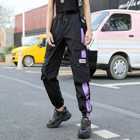 Women's Black Cargo Joggers – Casual Streetwear & Dance Pants