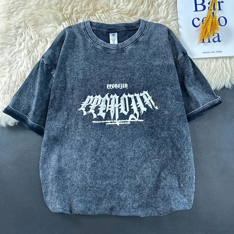 Men's Washed Graphic Tee – Relaxed Fit Street Style