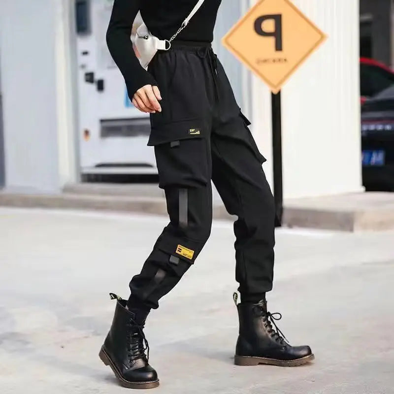 Women's Black Cargo Joggers – Casual Streetwear & Dance Pants