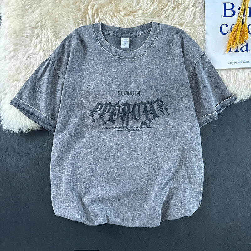 Men's Washed Graphic Tee – Relaxed Fit Street Style