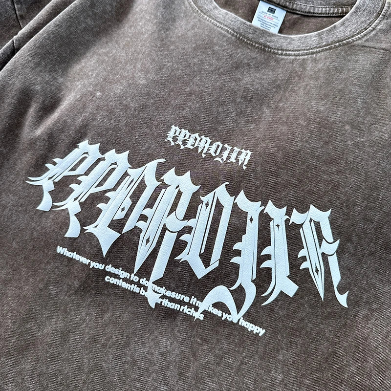 Men's Washed Graphic Tee – Relaxed Fit Street Style