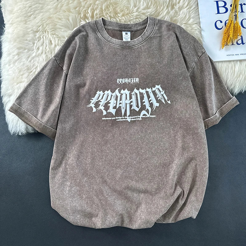 Men's Washed Graphic Tee – Relaxed Fit Street Style