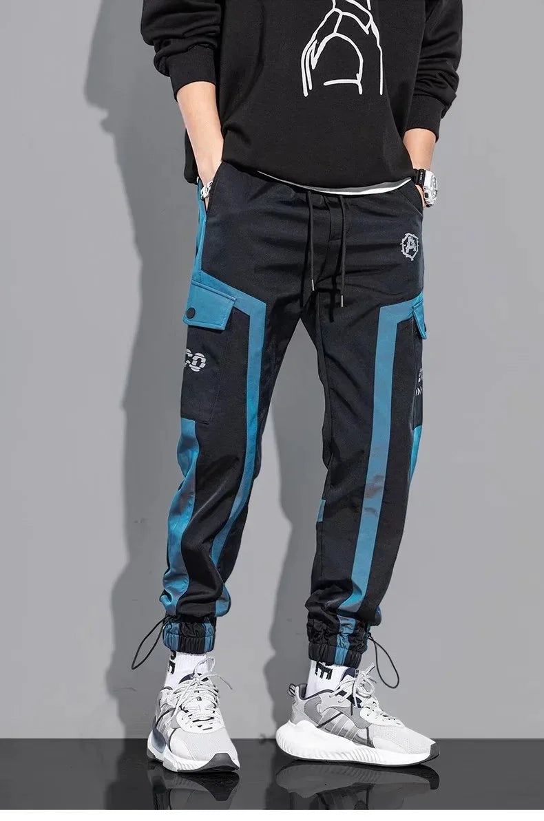 Slim Fit Multi-Pocket Cargo Joggers with Ribbon Detail