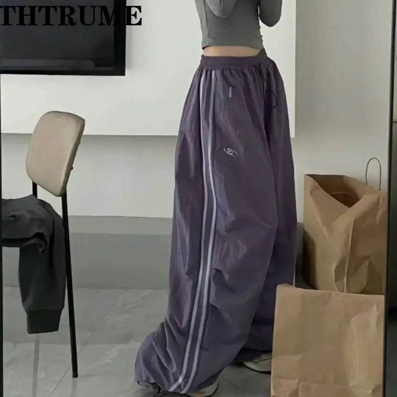 Hip Hop Vintage Loose Cargo Pants – Chic Baggy Trousers for Women