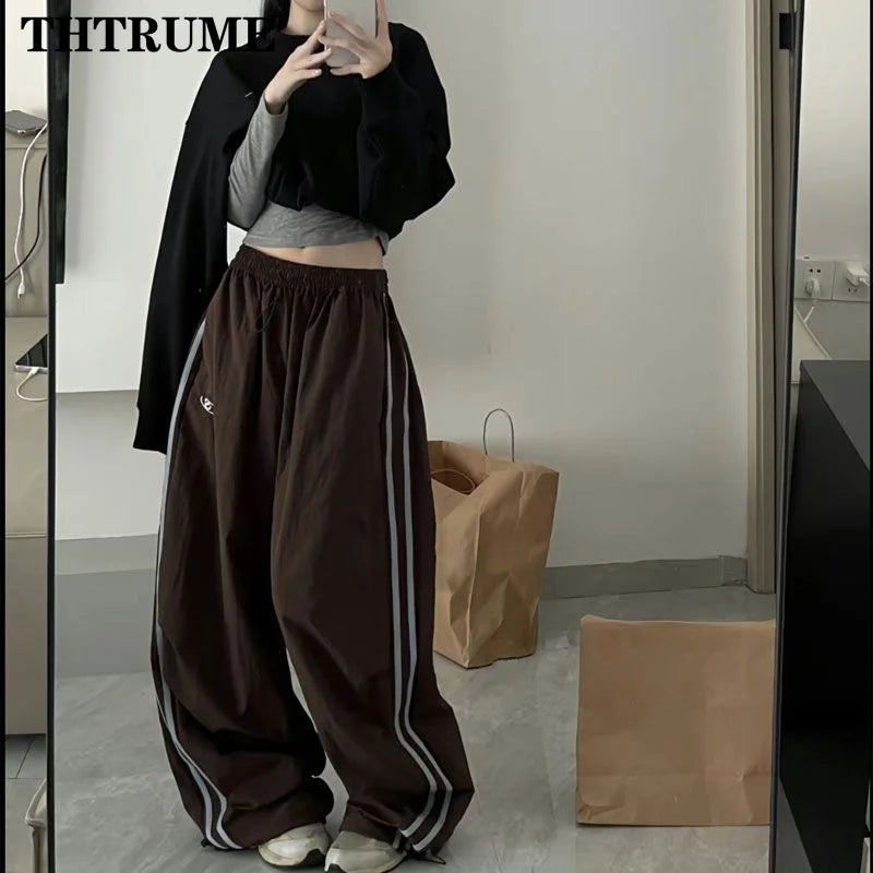 Hip Hop Vintage Loose Cargo Pants – Chic Baggy Trousers for Women