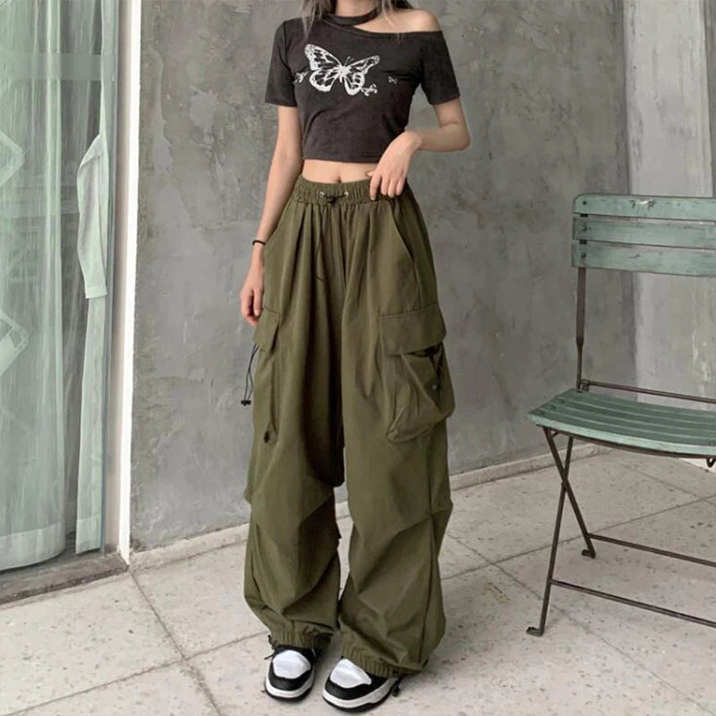 Women's Baggy Streetwear Y2K Low Waist Cargo Joggers
