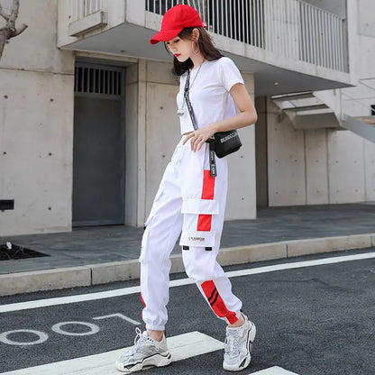 Women's Black Cargo Joggers – Casual Streetwear & Dance Pants