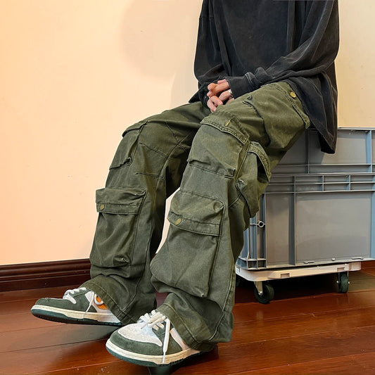 Men's Hip Hop Utility Cargo Pants – Vintage Street Style