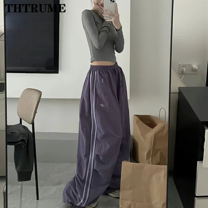 Hip Hop Vintage Loose Cargo Pants – Chic Baggy Trousers for Women